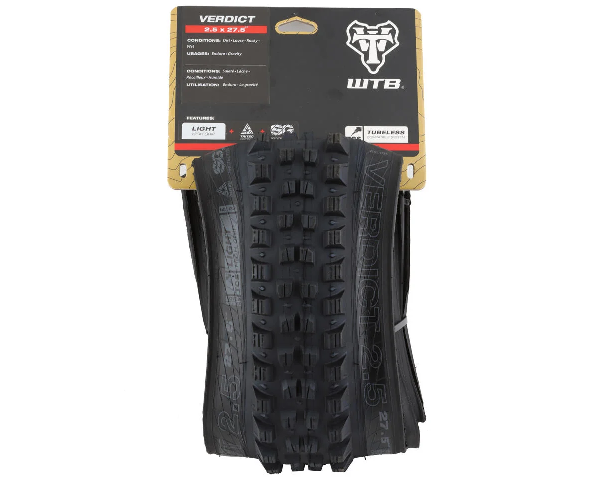 WTB Verdict Tubeless Mountain Tire (Black) (27.5") (2.5") (Light/High Grip w/SG2) (TriTec) - view 4